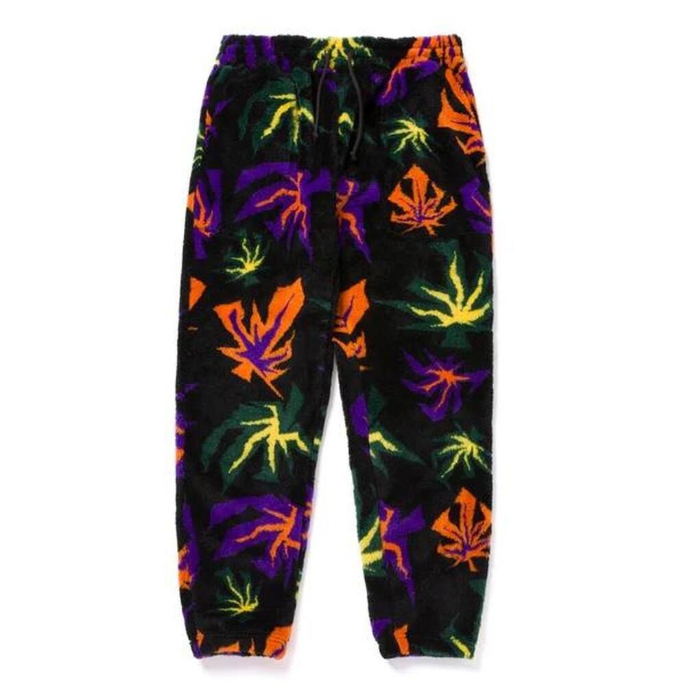 HUF Lowell Jacquard Green & Purple Sherpa Pants
